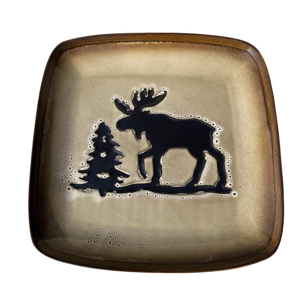 Woodland Home Studio Moose Plate 11.25”x 11.25”